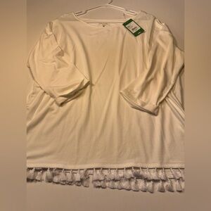 Lilly Pulitzer white tunic with Fringe